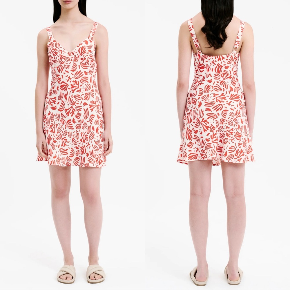 Nude Lucy Enver Mini Dress White Red Venus NWT XS Formal Boho Resort Summer Y2K